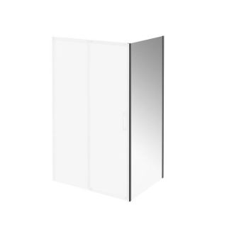 Душевая боковая панель Kerama Marazzi Vetro VE.90.FP.BLK.M 90 см стекло прозрачное профиль чёрный матовый